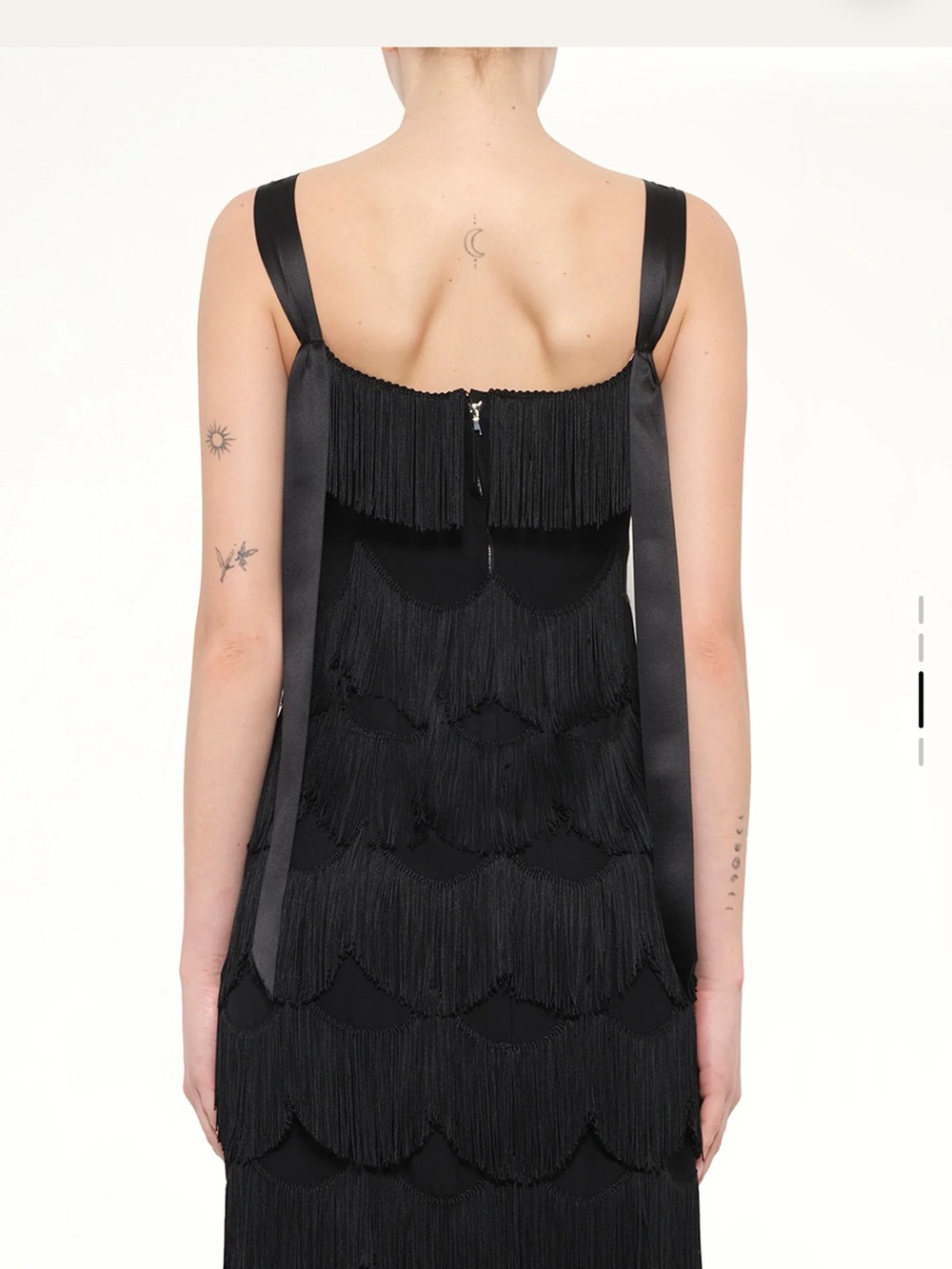 Marc Jacob’s Black Fringe midi Sheath Dress - sz 8 - Picture 11 of 12